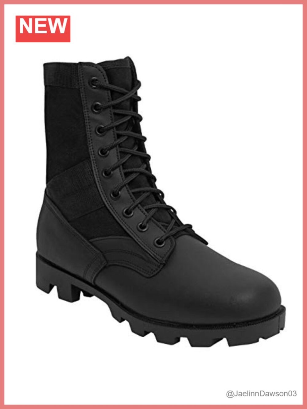 Steel Toe Jungle Boot Tactical Military Lace-Up Canvas Leather